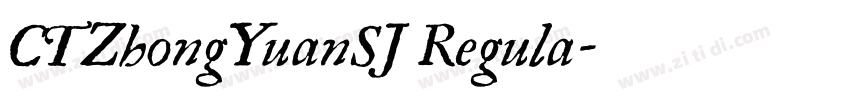 CTZhongYuanSJ Regula字体转换